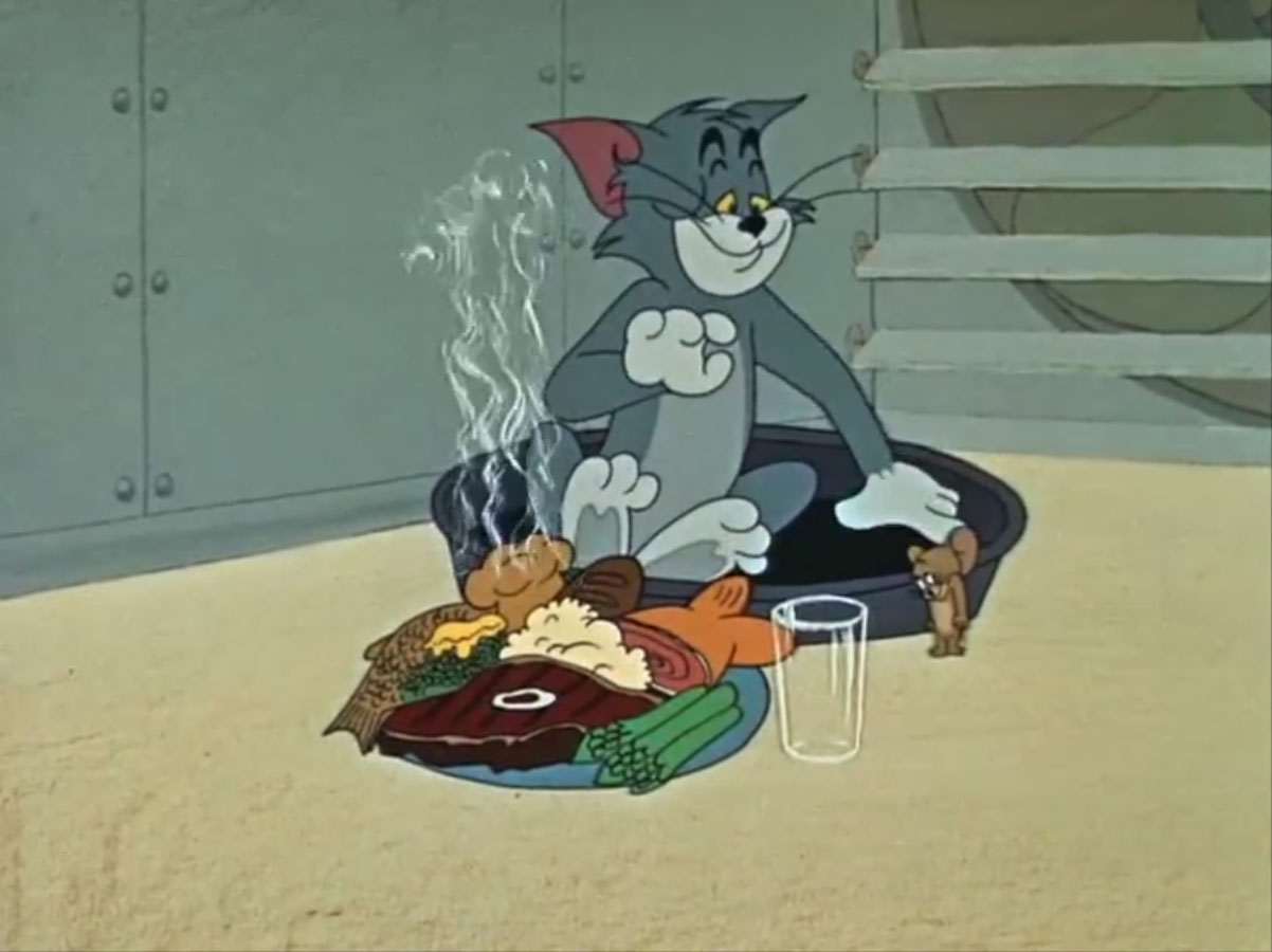tom and jerry fight over food cats fighting over food